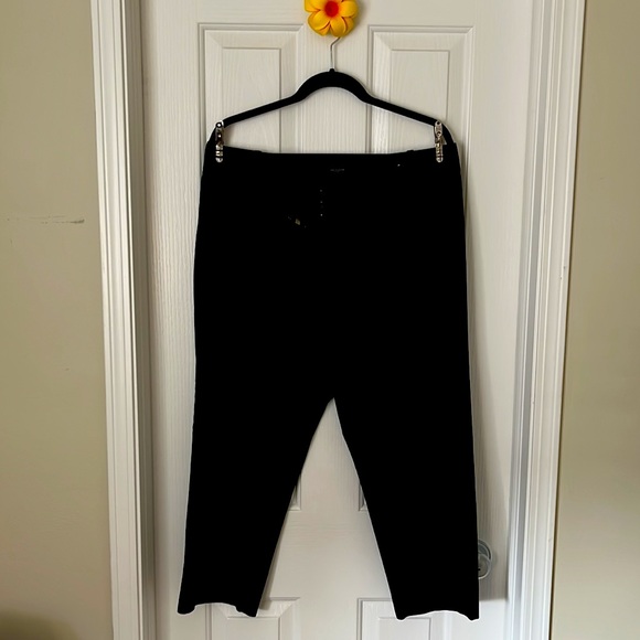 Anne Taylor CURVY BLACK TROUSERS PANTS SIZE 16 - Picture 2 of 4